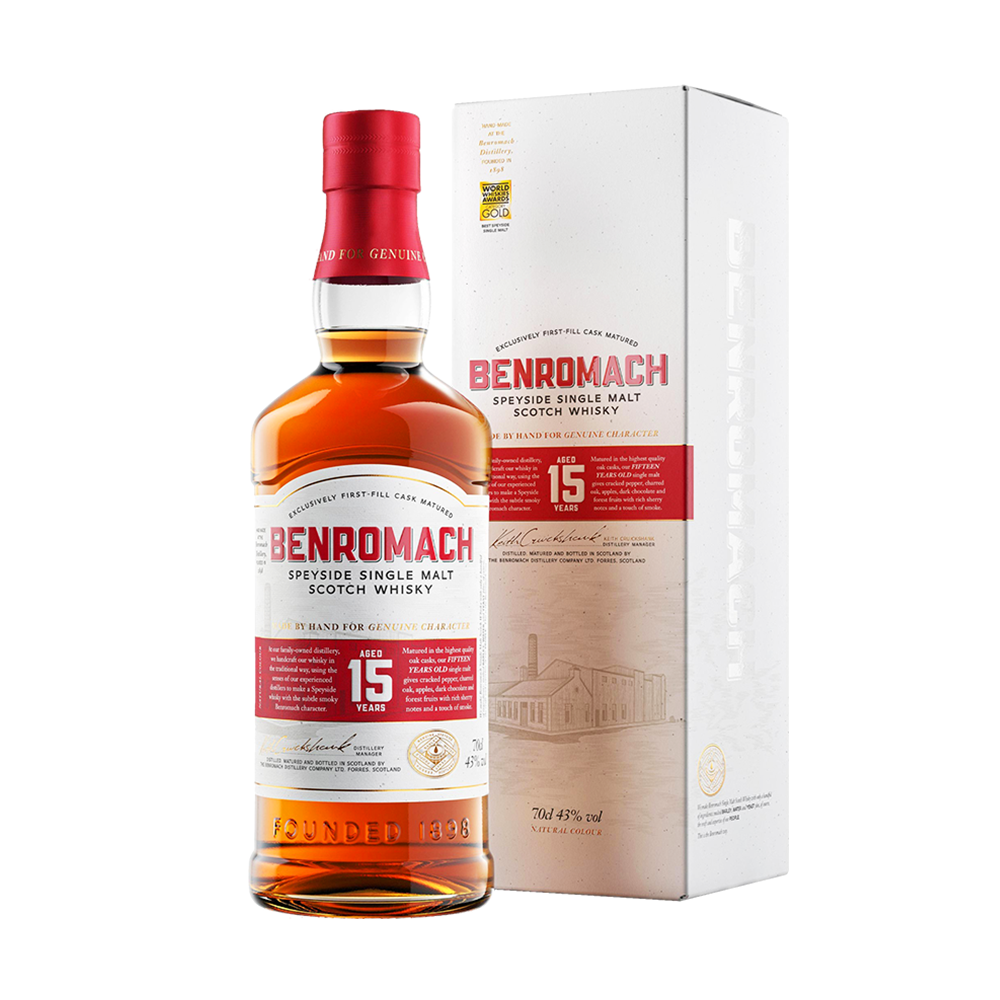 Benromach 15 Years Old Speyside Single Malt Scotch Whisky 700ml